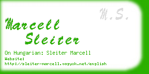 marcell sleiter business card
